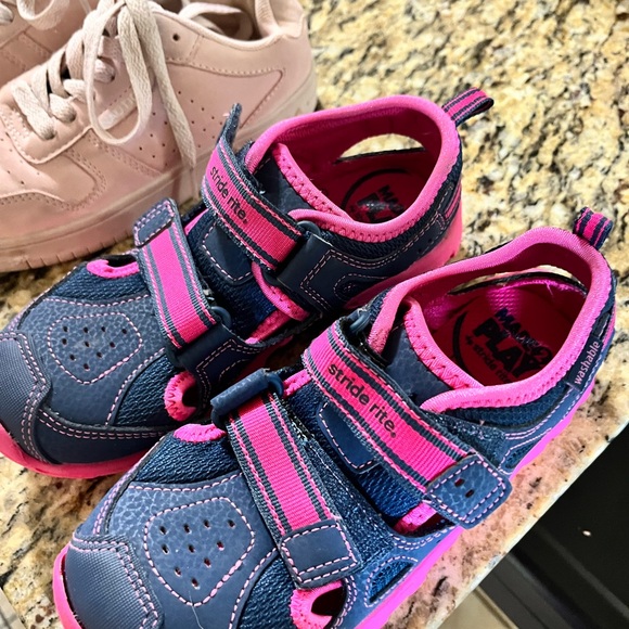 Stride Rite Navy and Pink Kids' Sneakers - Picture 1 of 1